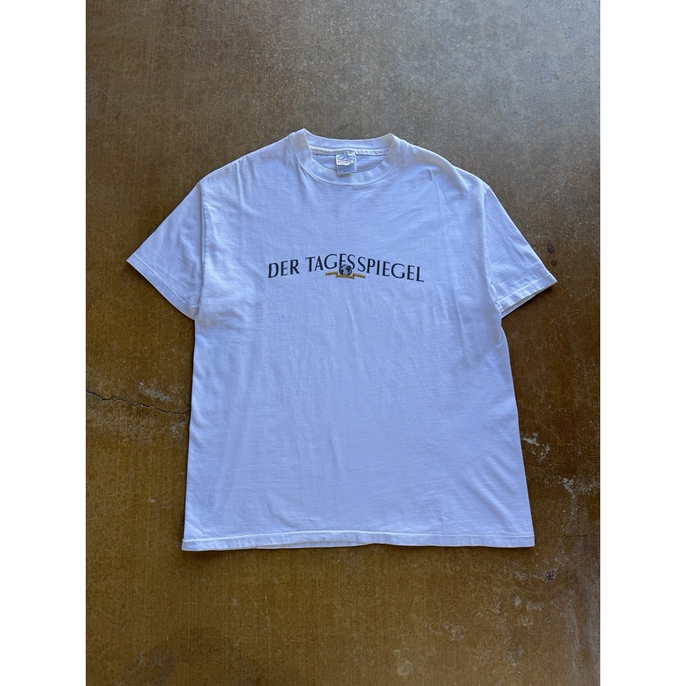 VTG 90s Der Tagesspiegel German Daily Newspaper Promo Berlin T-Shirt XL